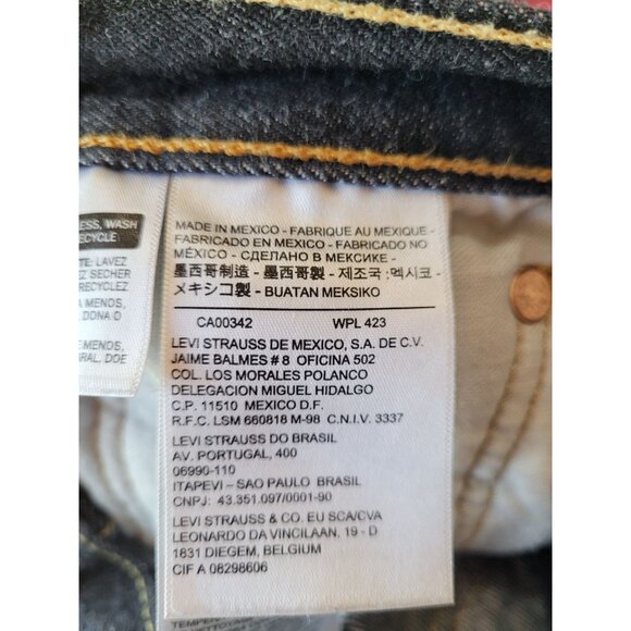 Levis 501 Original Fit Mens Jeans W38 L30 Black Straight Leg Denim 100% Cotton M - Picture 6 of 7